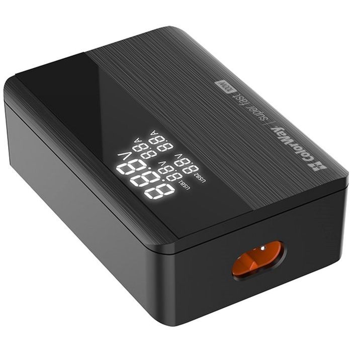 Зарядний пристрій ColorWay Power Delivery GaN (2USB-A + 2USB TYPE-C) (100W) black (CW-CHS041PD-BK) зображення 6
