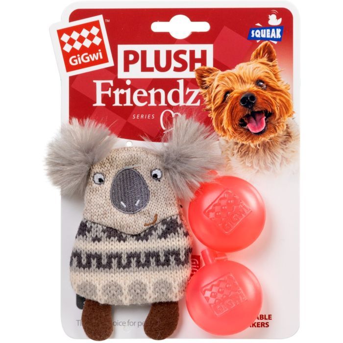 Игрушка для собак GiGwi Plush Коала с пискавкой 10 см (75012) изображение 2