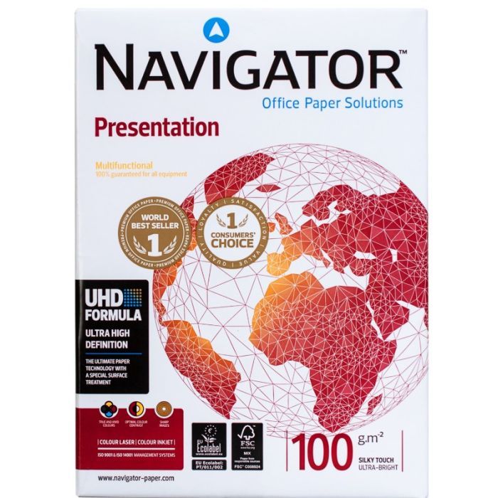 Бумага Navigator Paper А4, Presentation, 100 г/м2, 500 арк, клас А (530232)