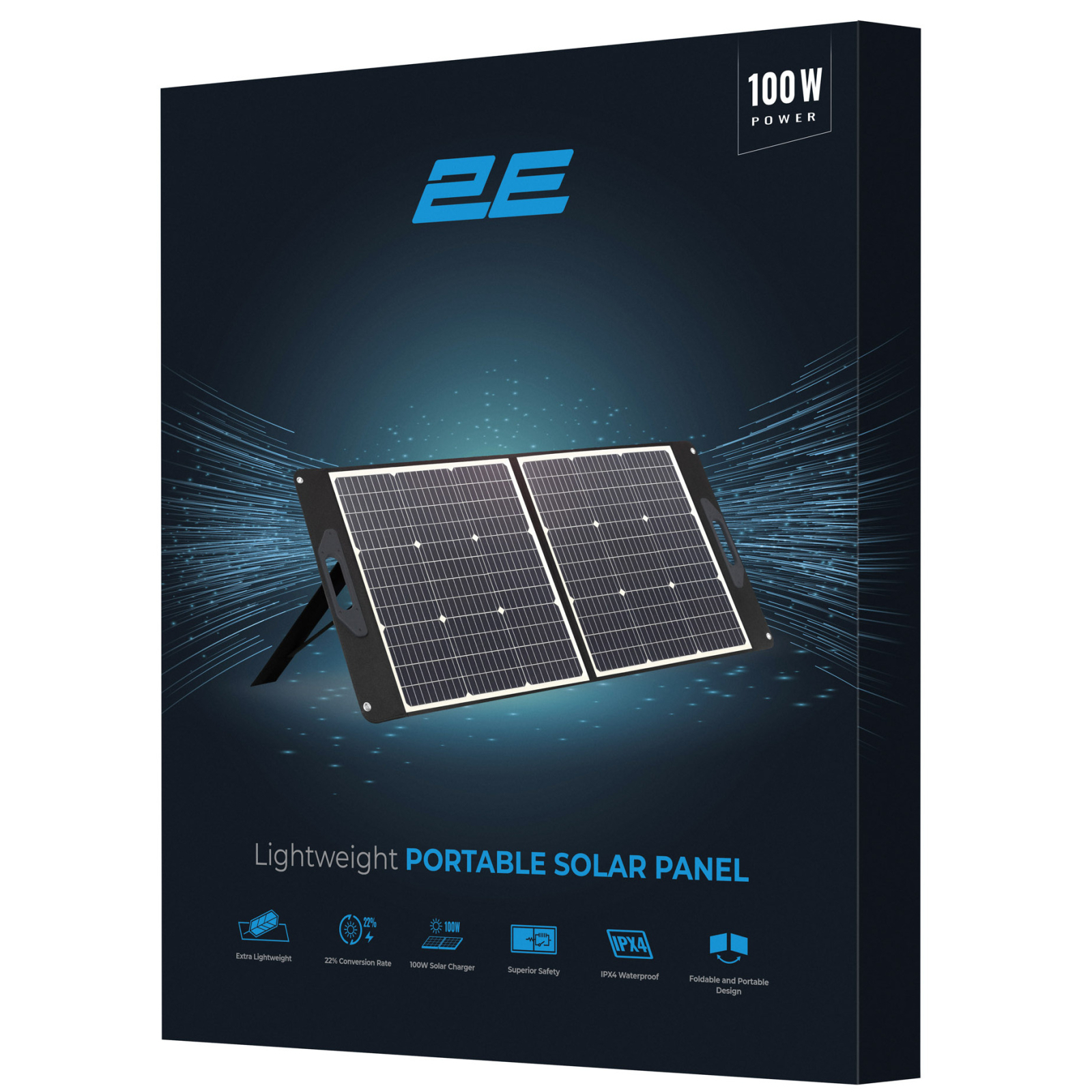 Портативна сонячна панель 2E 100 Вт, 2S, 3M Anderson, QC3.0, 24 Вт+Type-C 45 Вт (2E-PSPLW100) зображення 6