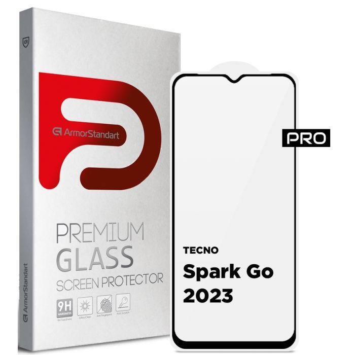 Скло захисне Armorstandart Pro TECNO Spark Go 2023 (BF7) Black (ARM67166)