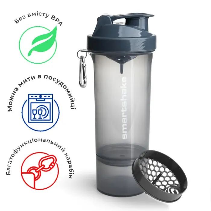 Шейкер спортивный SmartShake Slim 500ml Neon Pink (10253201) изображение 11
