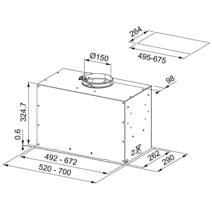 Витяжка кухонна Franke FBFE BK MATT A52 (305.0665.364) зображення 4