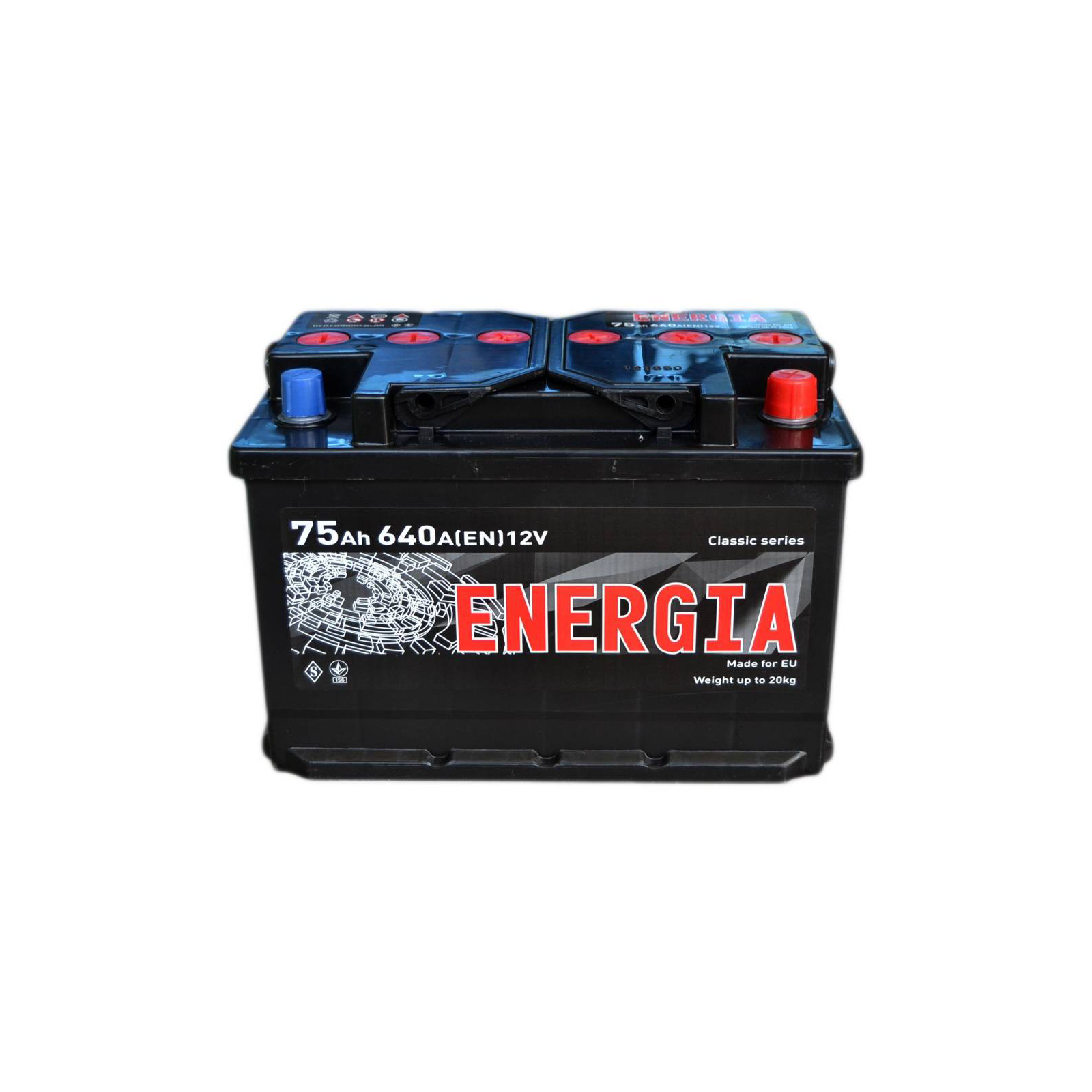 Аккумулятор автомобильный ENERGIA 75Ah Ев (-/+) (640EN) (22388)