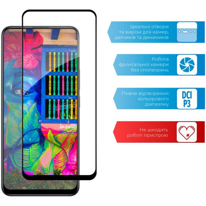 Скло захисне ACCLAB Full Glue Realme 8 (1283126523205) зображення 5