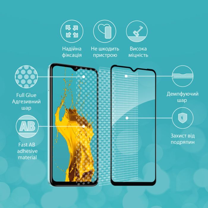 Скло захисне Piko Full Glue Tecno Spark Go 2023 (1283126564857) зображення 4