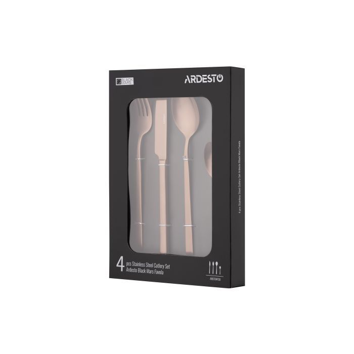 Набор столовых приборов Ardesto Black Mars Favola 4 предмета Золотий (AR0704FSG) изображение 10