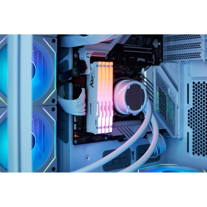 Модуль памяти для компьютера DDR5 32GB (2x16GB) 5600 MHz FURY Beast White RGB Kingston Fury (ex.HyperX) (KF556C36BWEAK2-32) изображение 6