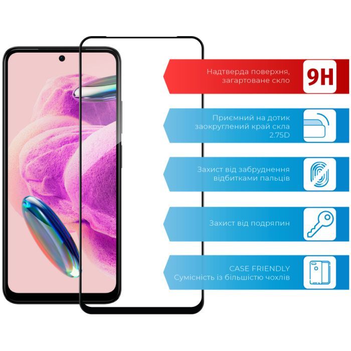 Скло захисне ACCLAB Full Glue Xiaomi Redmi Note 12S (1283126564987) зображення 3
