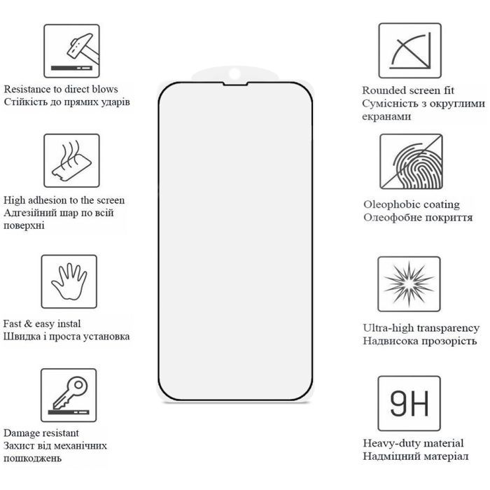 Стекло защитное Drobak Ceramics Apple iPhone 15 (292917) изображение 3