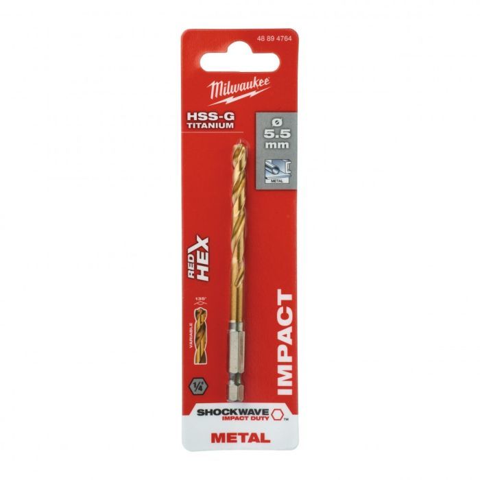Сверло Milwaukee по металлу RedHEX HSS-G TiN, 12,0 мм (48894727) изображение 3