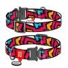 Ошейник для животных WAUDOG Nylon с QR паспортом "Граффити" металлическая пряжка-фастекс S (5114)