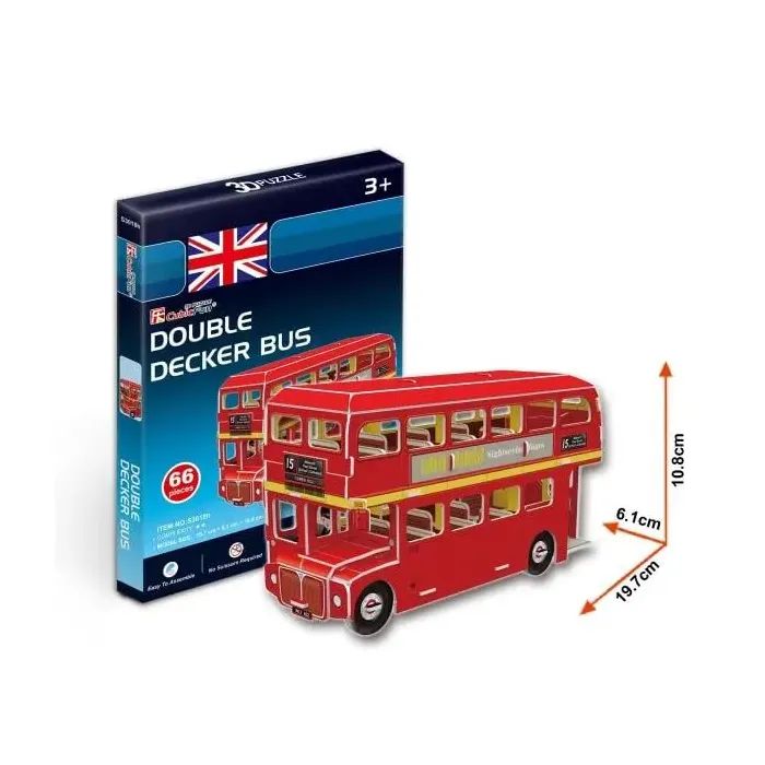 Пазл Cubic Fun 3D Автобус Дабл Декер серія міні (S3018h) зображення 3