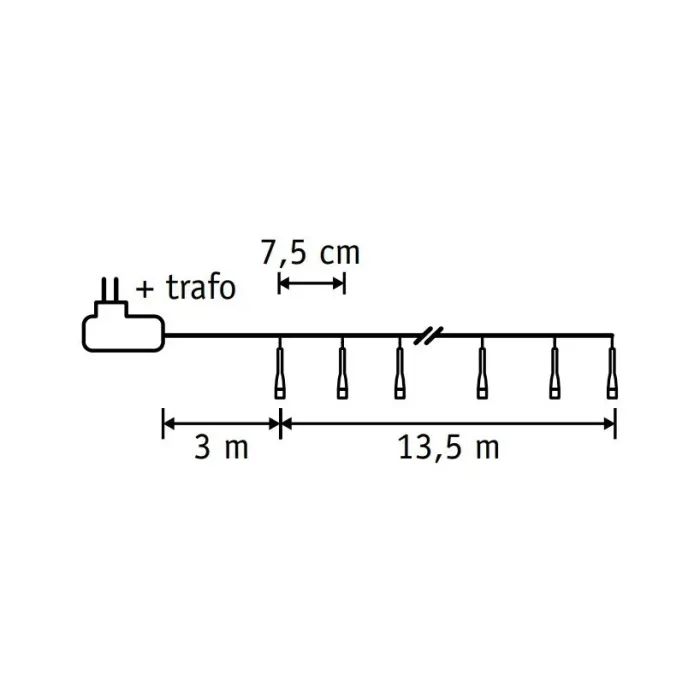 Гирлянда Luca змійка 16,5 м, 180 LED теплий білий, таймер (8718861692631) изображение 2
