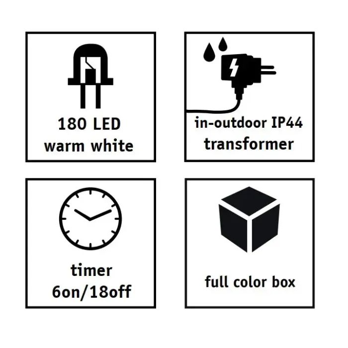 Гирлянда Luca змійка 16,5 м, 180 LED теплий білий, таймер (8718861692631) изображение 3