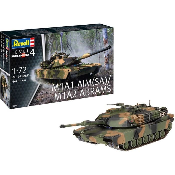 Сборная модель Revell Танк Абрамс M1A1 AIM(SA)/ M1A2 уровень 4 масштаб 1:72 (RVL-03346) изображение 2