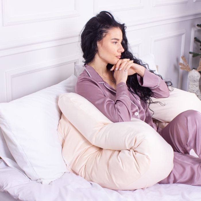 Подушка MirSon для вагітних і відпочинку Velvet Line №8019 U-подібна Cream (2200006178514) зображення 5