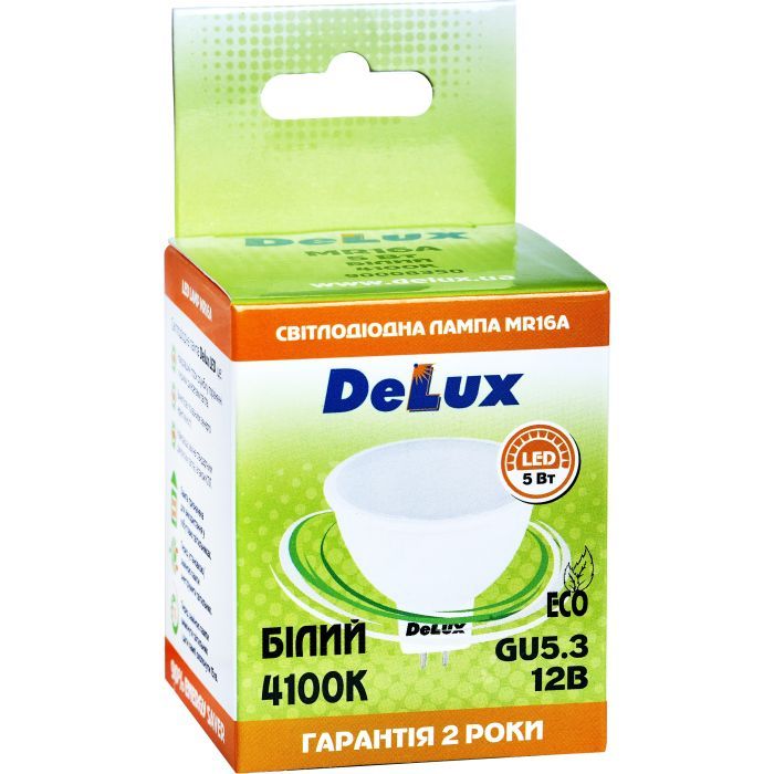 Лампочка Delux лед.лампа_DELUX_MR16A 7Вт_4100K 12В GU5.3 (90021252) зображення 2