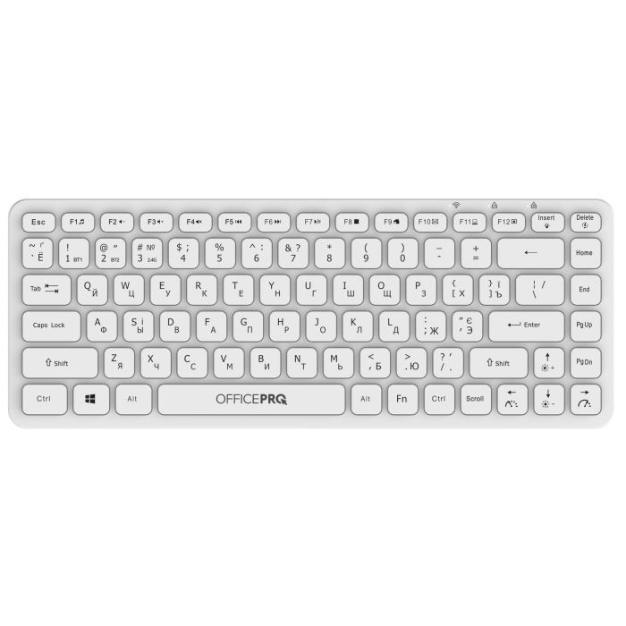 Клавиатура OfficePro SK790W Wireless/Bluetooth White (SK790W)