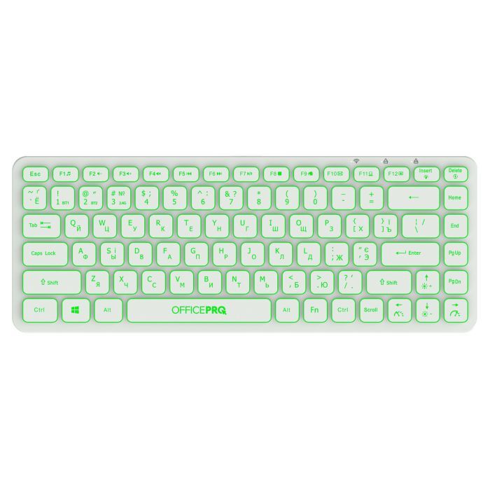 Клавиатура OfficePro SK790W Wireless/Bluetooth White (SK790W) изображение 2