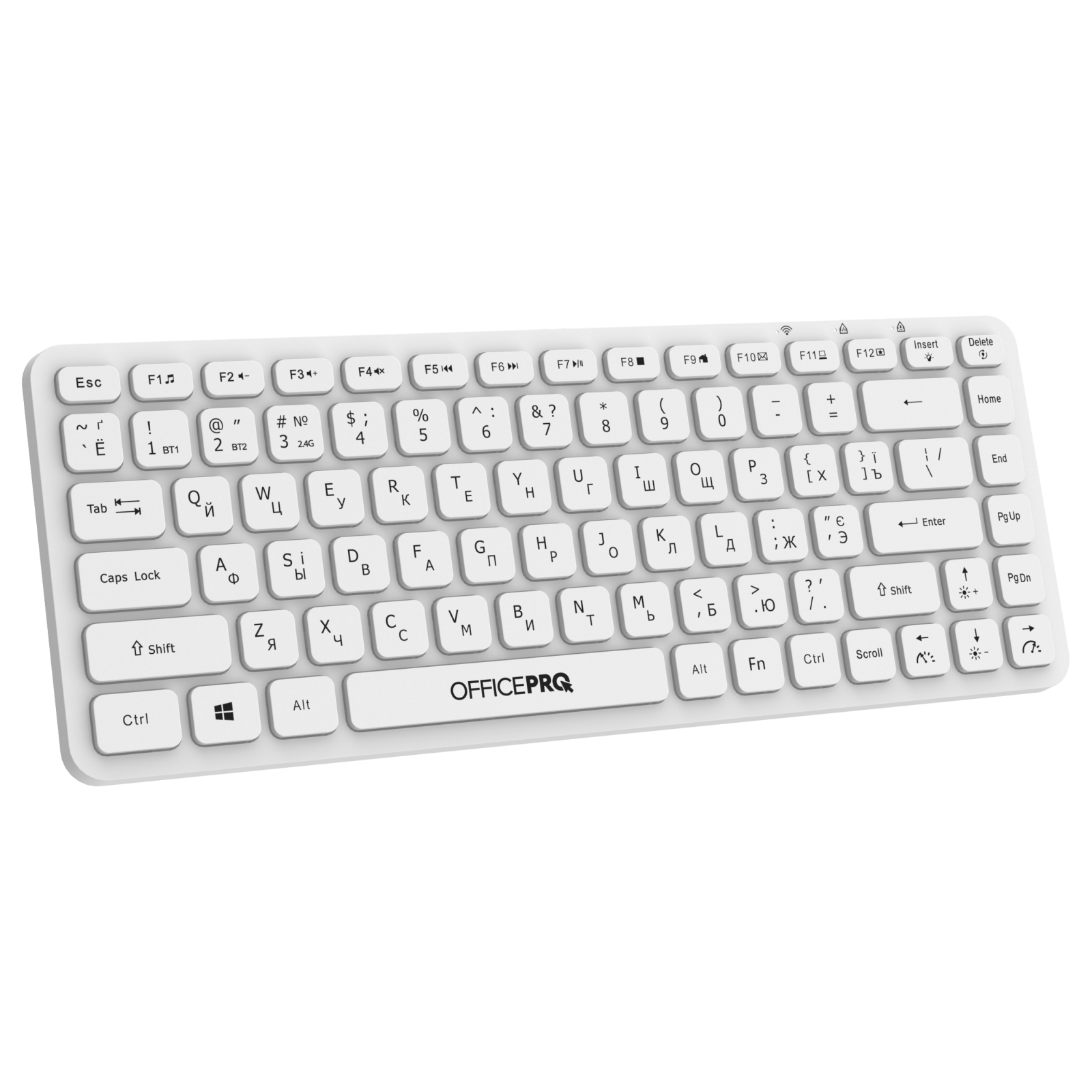 Клавіатура OfficePro SK790W Wireless/Bluetooth White (SK790W) зображення 2