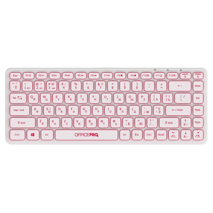 Клавиатура OfficePro SK790W Wireless/Bluetooth White (SK790W) изображение 3