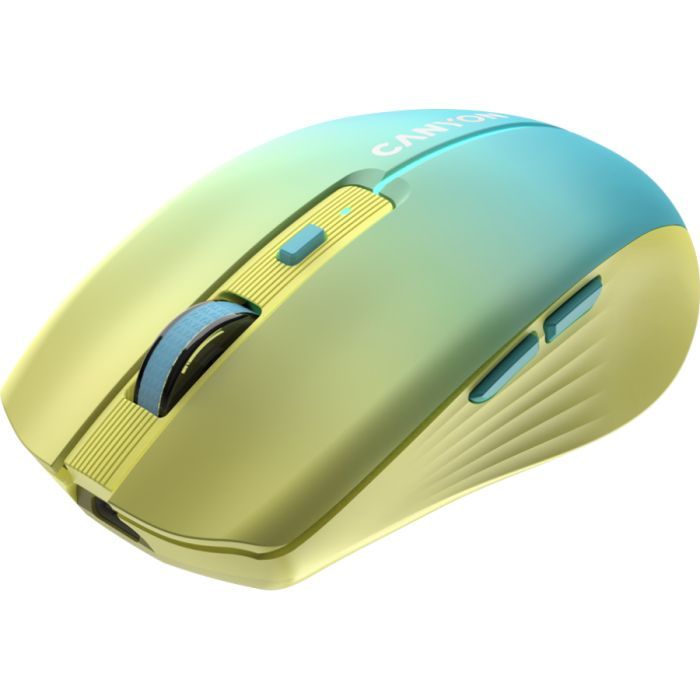 Мышка Canyon MW-44 LED Rechargeable Wireless/Bluetooth Yellow Blue (CNS-CMSW44UA) изображение 2
