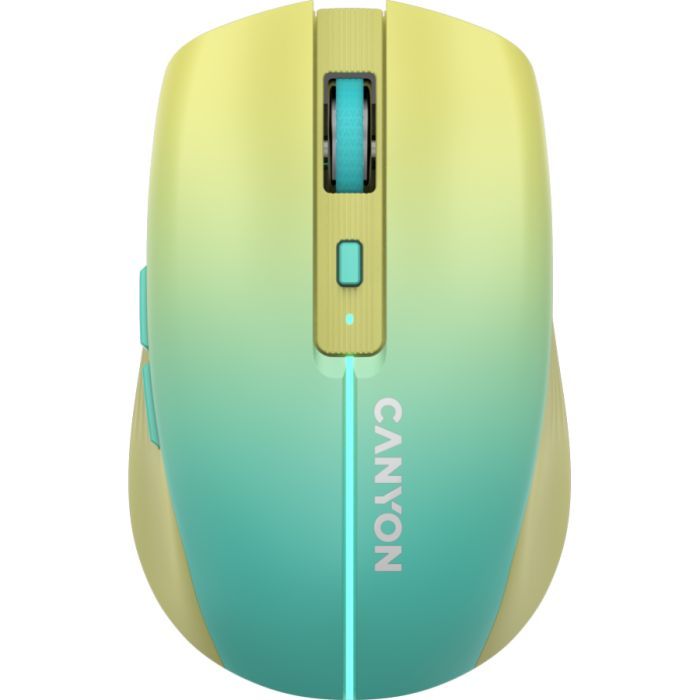 Мышка Canyon MW-44 LED Rechargeable Wireless/Bluetooth Yellow Blue (CNS-CMSW44UA) изображение 3