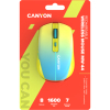 Мышка Canyon MW-44 LED Rechargeable Wireless/Bluetooth Yellow Blue (CNS-CMSW44UA) изображение 6