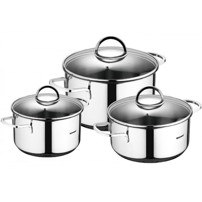 Набір посуду Bergner Classic 1.7 л, 2.3 л, 3.3 л 6 предметів (BG-6284)