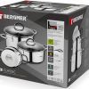 Набір посуду Bergner Classic 1.7 л, 2.3 л, 3.3 л 6 предметів (BG-6284) зображення 7