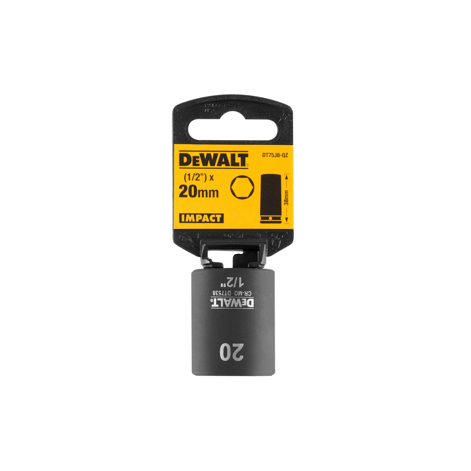 Головка торцева DeWALT IMPACT ударна 1/2 х 19 мм (DT7537) зображення 2