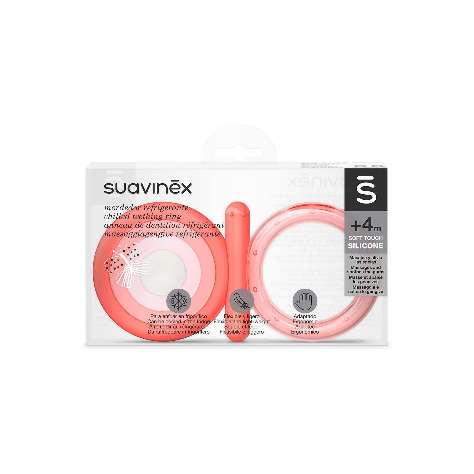 Прорезыватель Suavinex силиконовый с охлаждающим/розовым (401437) изображение 2
