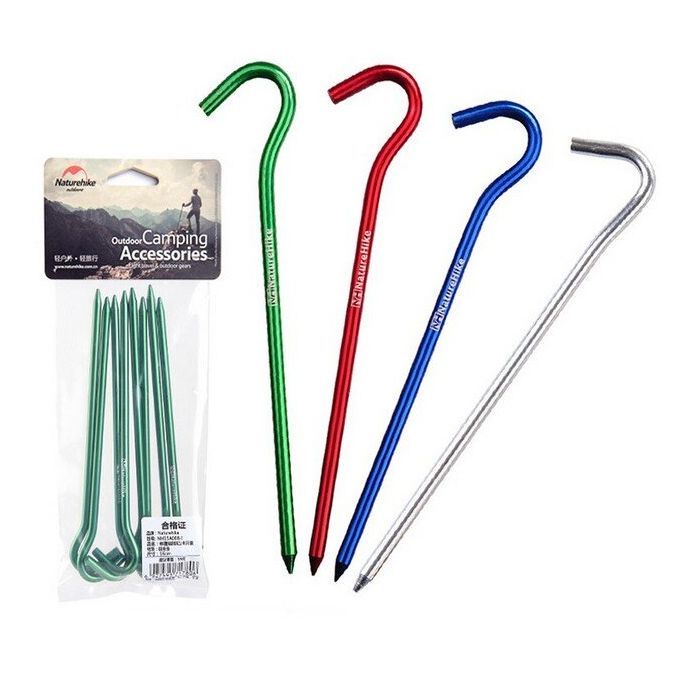 Комплект колышков Naturehike NH15A008-I 16 см зелений 8 шт (6927595717806G) изображение 2