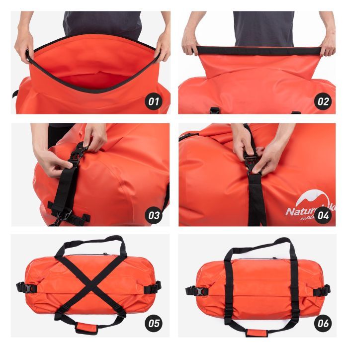 Сумка дорожная Naturehike баул водонепроникний NH20FSB03 120 л червона (6927595744345) изображение 3