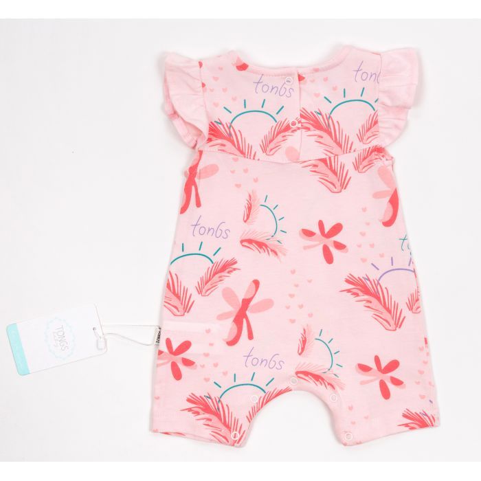 Боди детское Tongs песочник с цветочками (4743-62G-peach) изображение 2