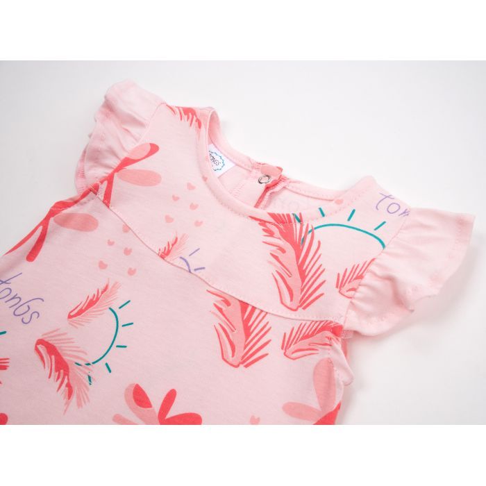 Боди детское Tongs песочник с цветочками (4743-62G-peach) изображение 3