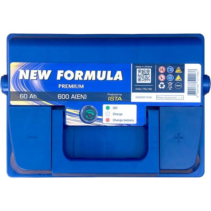Аккумулятор автомобильный NEW FORMULA PREMIUM 60Ah Ев (-/+) (600EN) (5602321249) изображение 2