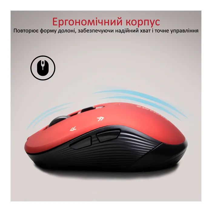 Мишка Promate Slider Wireless Red (slider.red) зображення 3
