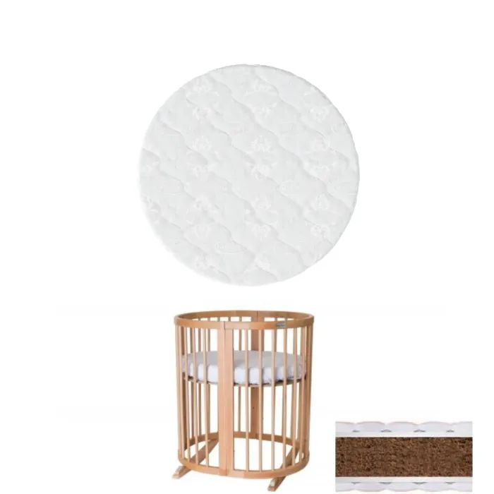 Матрас для детской кроватки Ingvart Smart Bed Round кокос, 72х72 см (2100020000009)