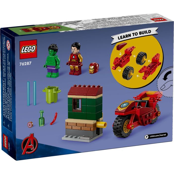 Конструктор LEGO Marvel Железный человек на мотоцикле и Галк 68 деталей (76287) изображение 7