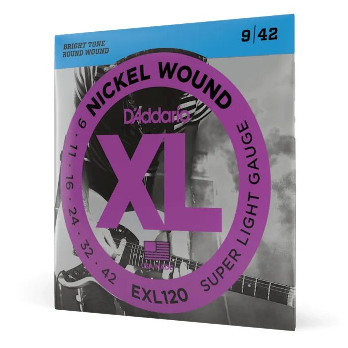 Струни для гітари D'Addario XL Nickel Wound Super Light (09-42) (EXL120) зображення 2