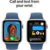 Смарт-годинник Apple Watch SE 2024 GPS 44mm Silver Aluminium Case with Denim Sport Band - M/L (MXER3QH/A) зображення 4