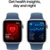 Смарт-годинник Apple Watch SE 2024 GPS 44mm Silver Aluminium Case with Denim Sport Band - M/L (MXER3QH/A) зображення 5