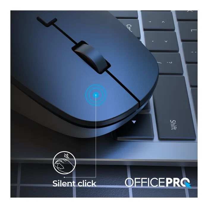 Мишка OfficePro M305B Silent Click Ergonomic Wireless Black (M305B) зображення 10