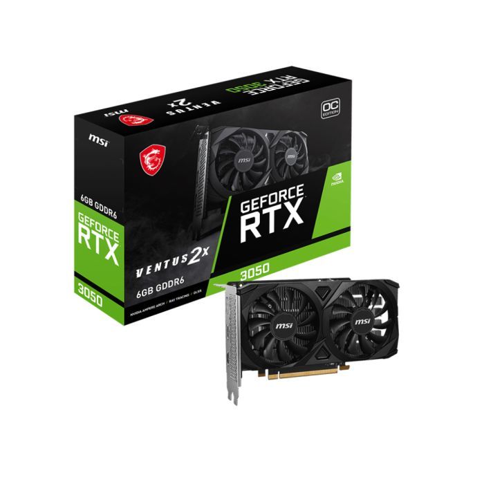 Відеокарта MSI GeForce RTX3050 6Gb VENTUS 2X E OC (RTX 3050 VENTUS 2X E 6G OC) зображення 5
