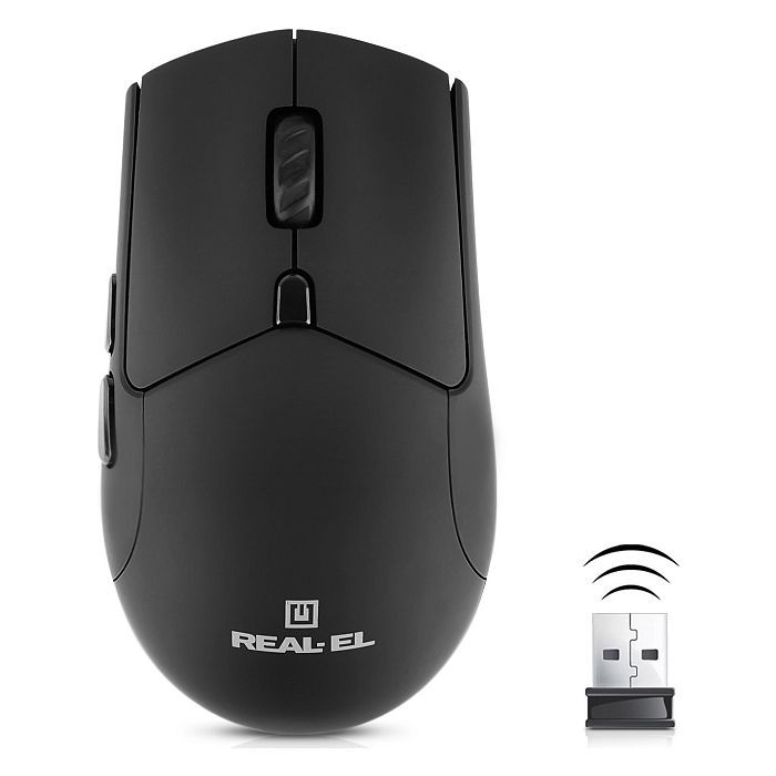 Мишка REAL-EL RM-460W Wireless/Bluetooth Black (EL123200048) зображення 3