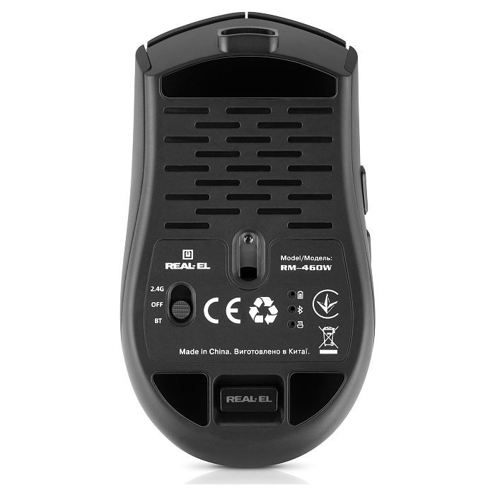 Мишка REAL-EL RM-460W Wireless/Bluetooth Black (EL123200048) зображення 7
