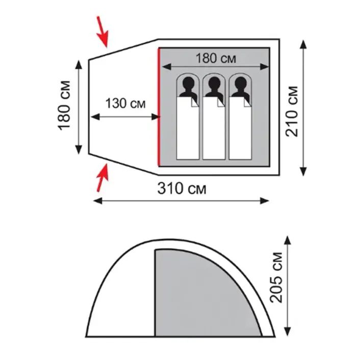 Палатка Totem Apache 3 (v2) (UTTT-023) изображение 2