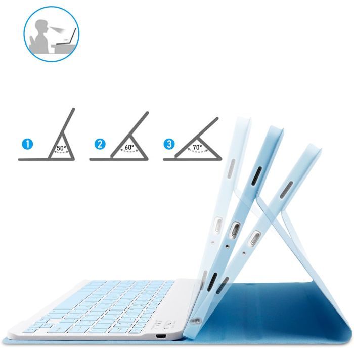 Чехол для планшета BeCover Keyboard Samsung Tab A9 SM-X115 8.7" Light Blue (712358) изображение 5